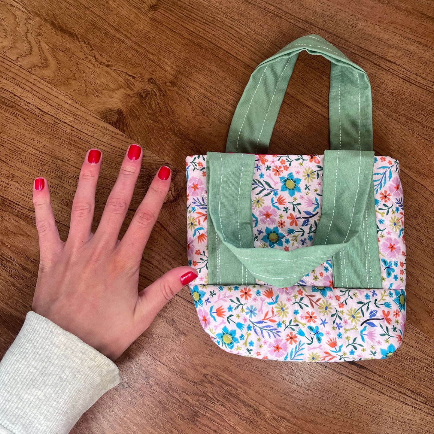 Florals on Parade Mini Quilted Tote