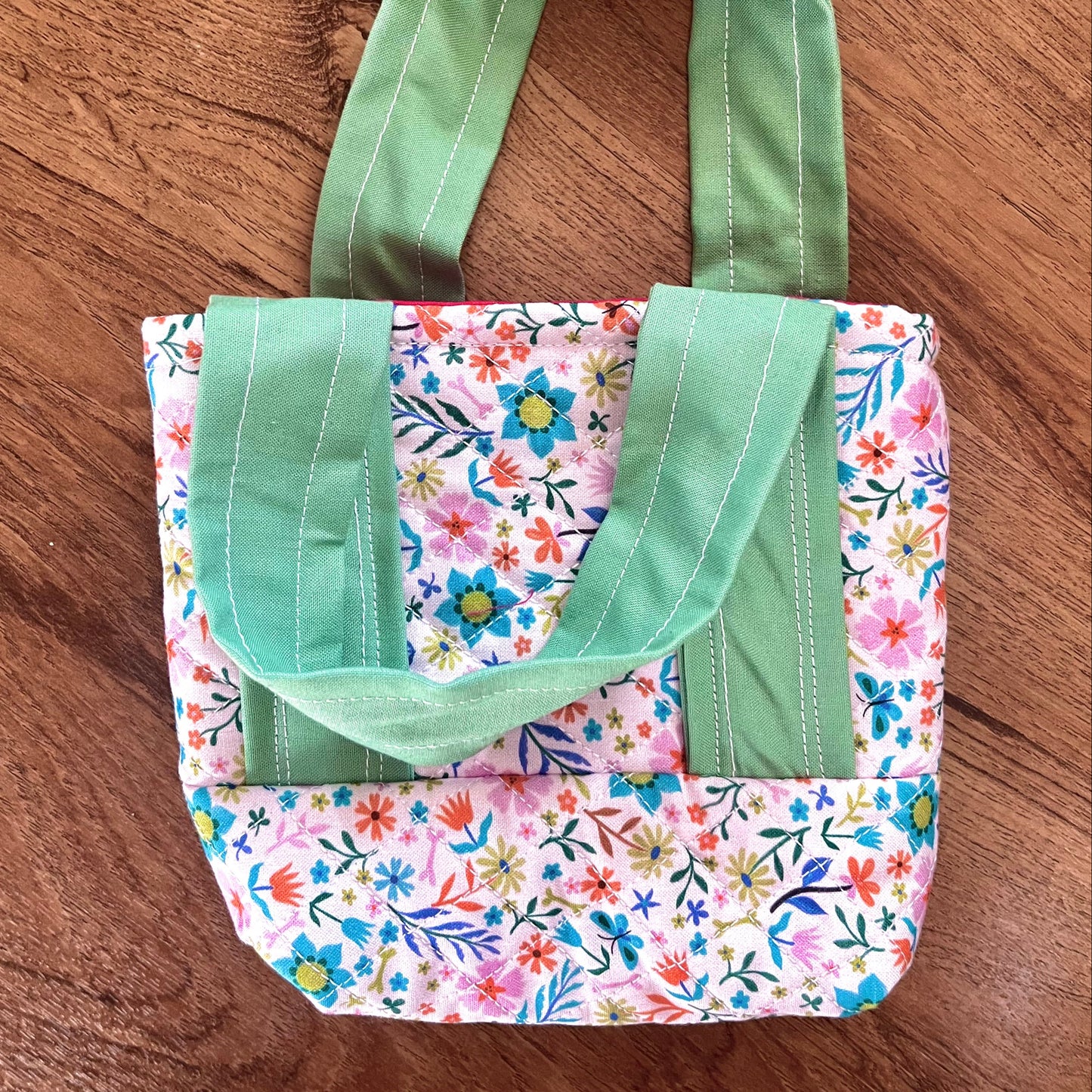 Florals on Parade Mini Quilted Tote