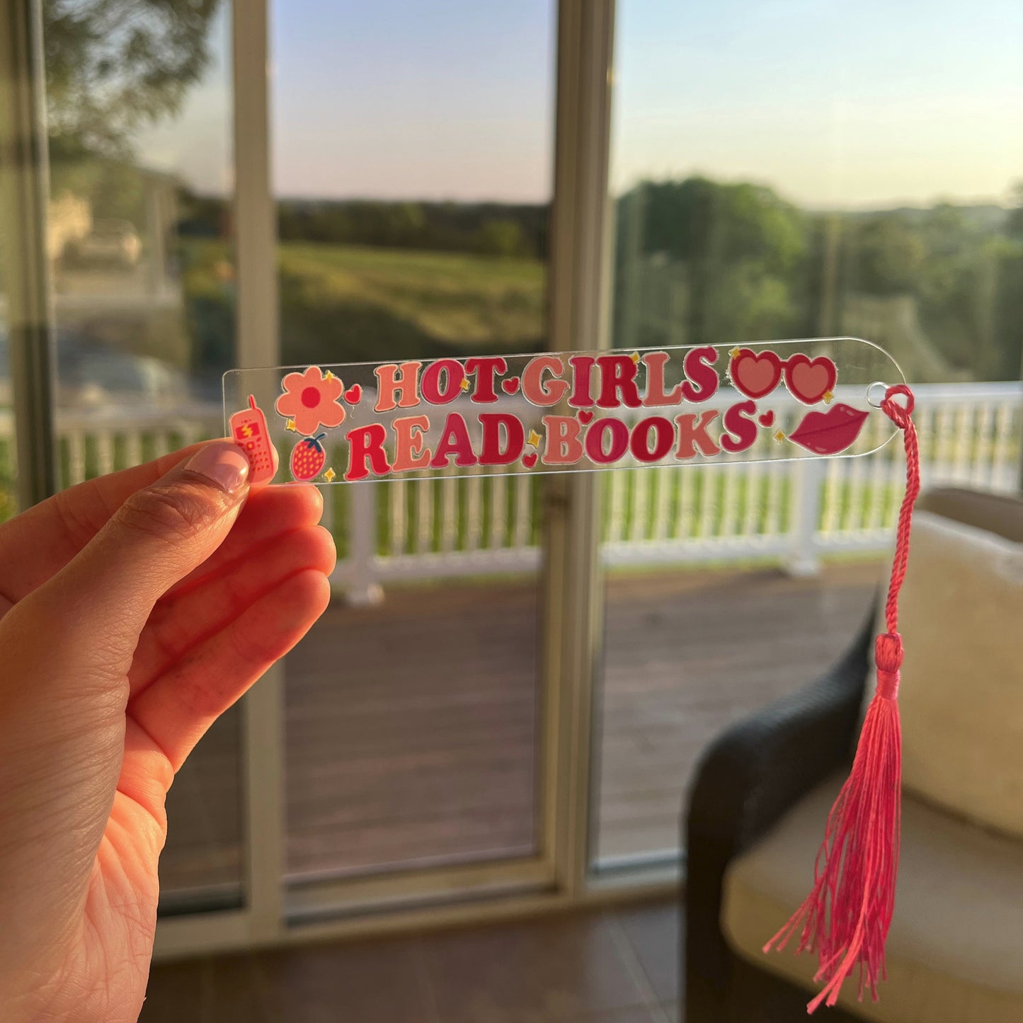 Hot Girls Read Books | Acrylic Bookmark