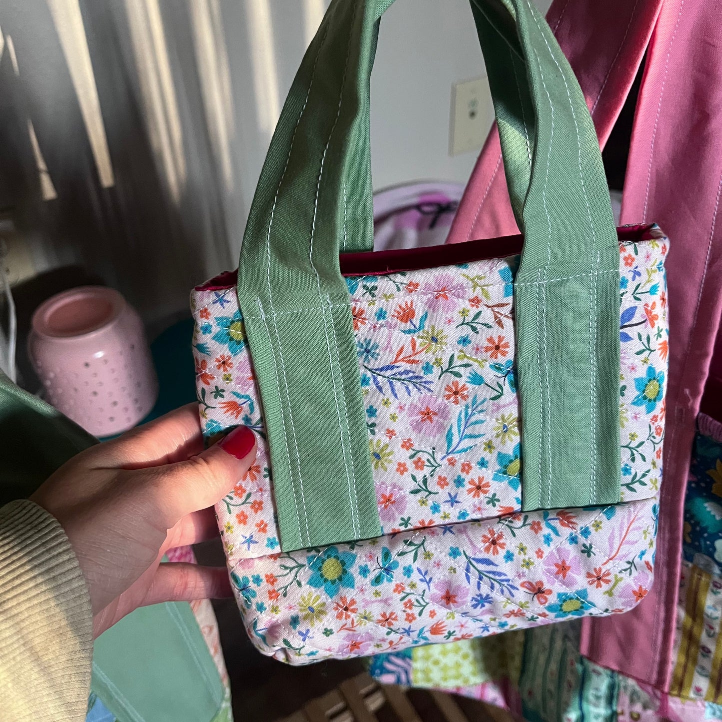 Florals on Parade Mini Quilted Tote