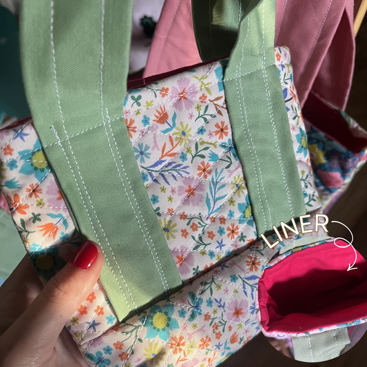 Florals on Parade Mini Quilted Tote